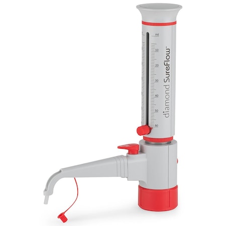 Diamond Sureflow bottle top dispenser, 5 - 60mL GBTD-R-60